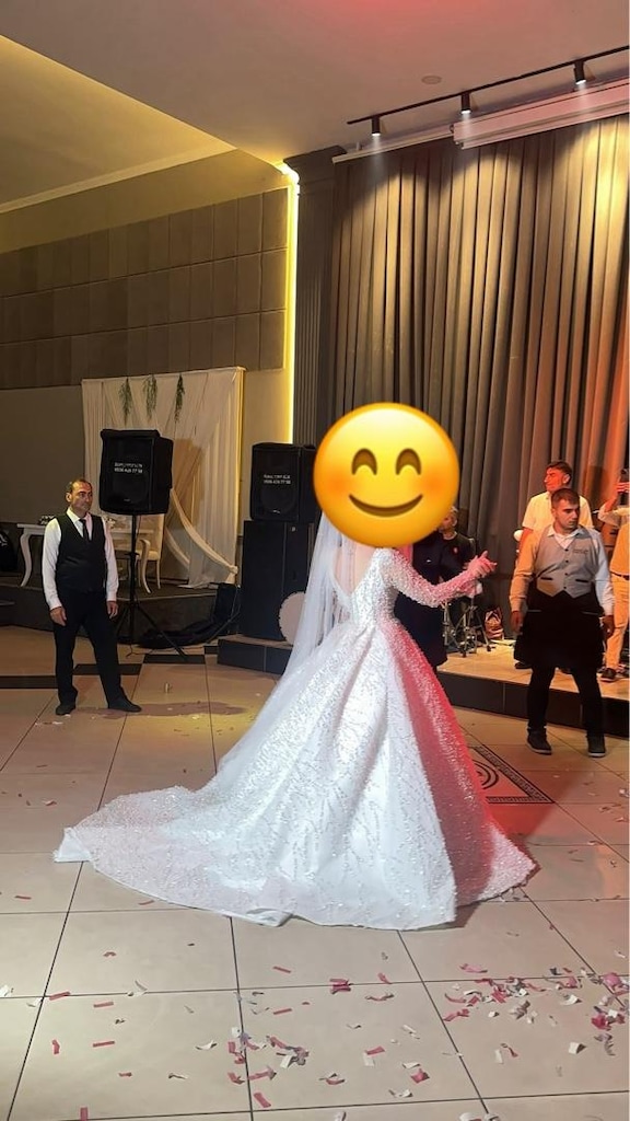 Özel Dikim Gelinlik | 34-38 Beden | Duvak Taç Tarlatan Dahil - 3