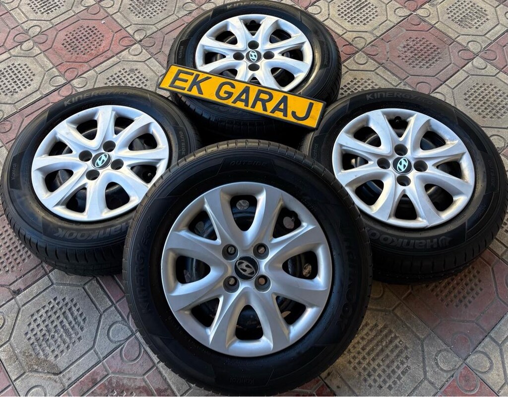 14 inç 4*100 orjinal hyundai kara jant lastik takımı - 5