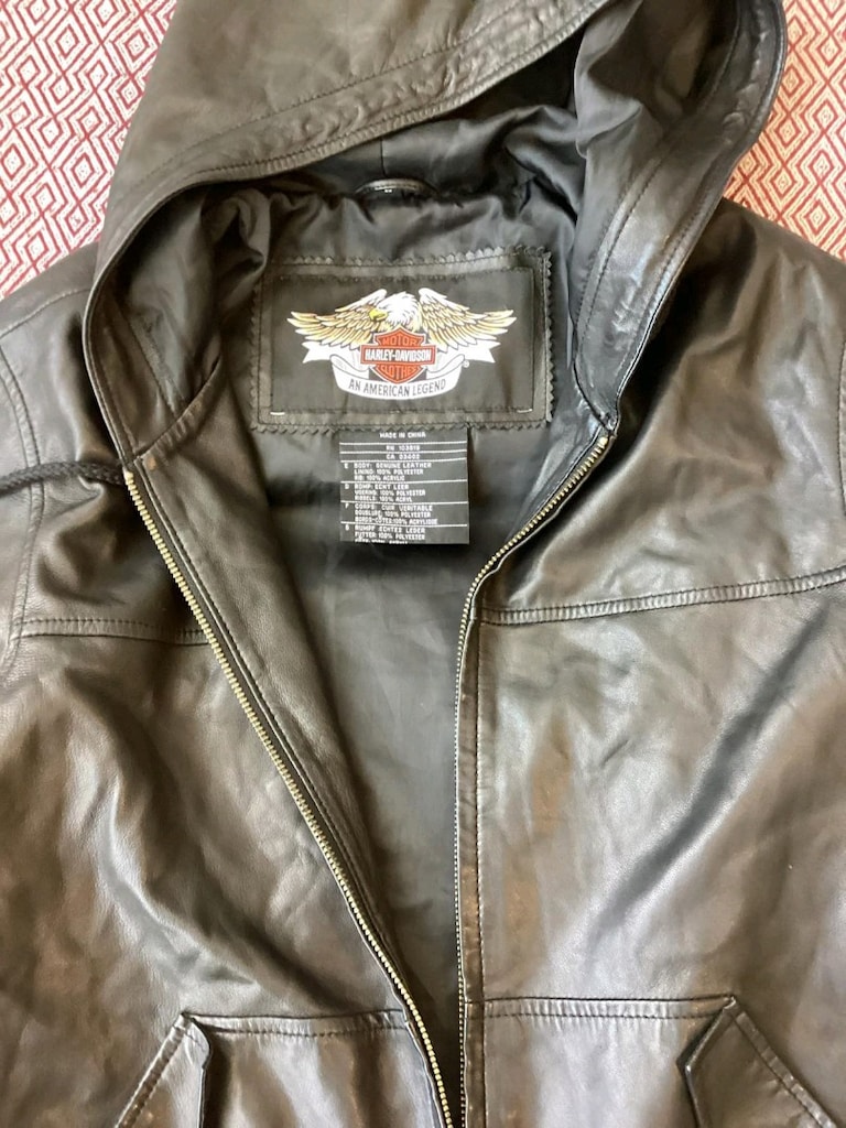 Harley Davidson kapüşon mont en 51boy 65 göğüs 49 L lastikli bel — görsel 4/12