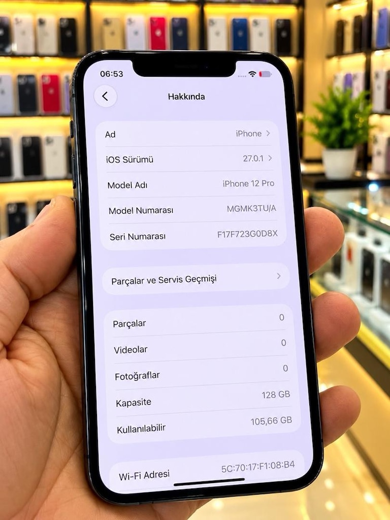 İPHONE 12 PRO 128 GB PİL SERVİS TR CİHAZI KAMERA ORJİNAL DEGİŞEN - 5