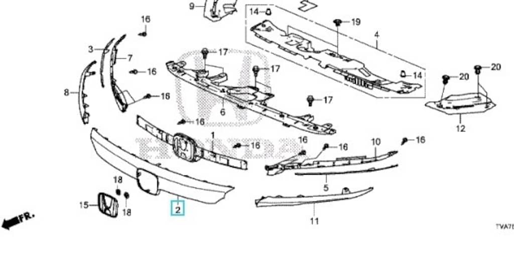 satılık Honda accort ön tampon çıtası - 2