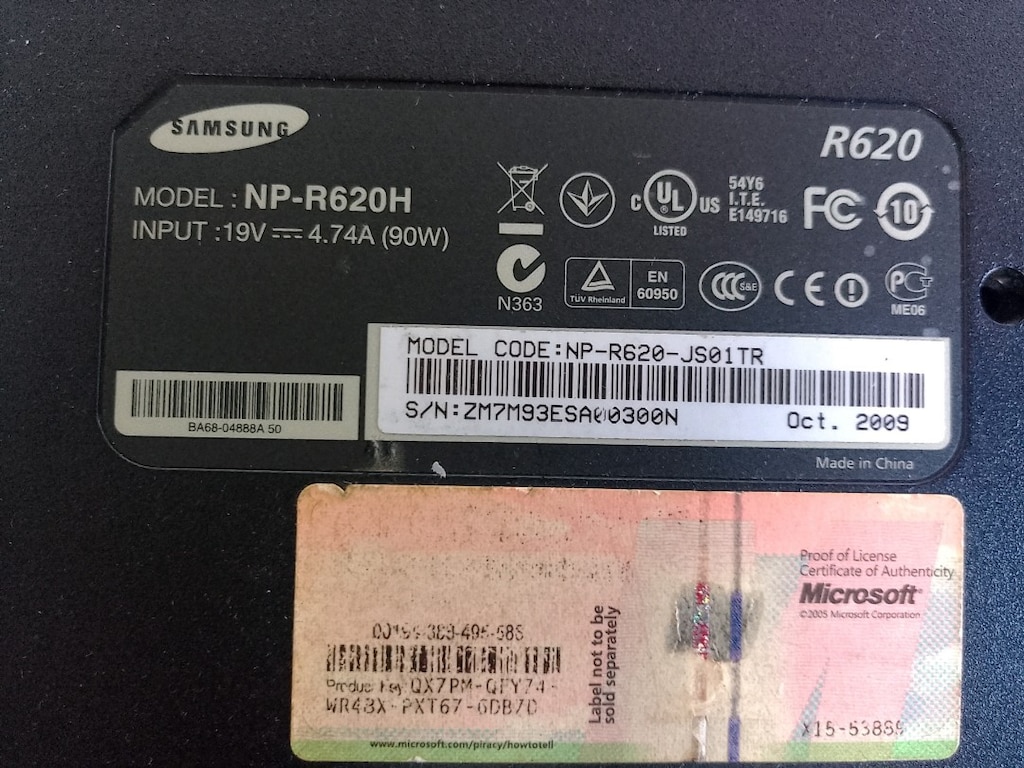 Samsung R620 yedek parçalık 16 inç özel ekran - 9