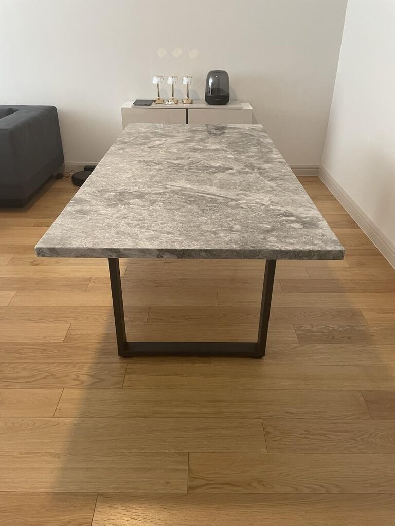 SIFIR, GERÇEK MERMER MASA, TUNDRA GREY - 4