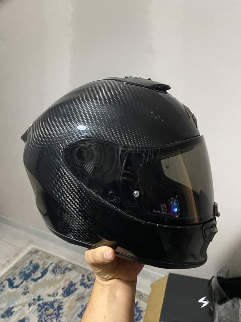 Scorpion EXO 1400 Evo II Air Carbon Kapalı Motosiklet Kaskı Siyah L - 6