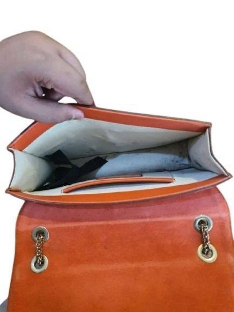 Nar Çiçeği Zincir Askılı Çanta - 3