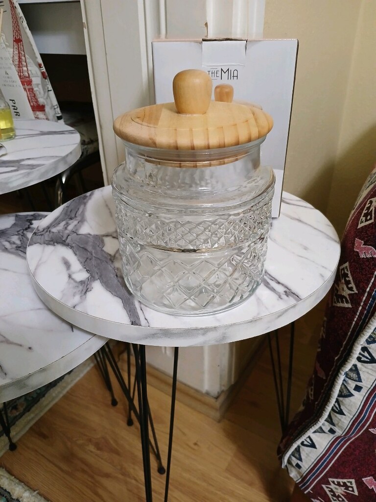 cam kavanoz ahsap kapaklı sıfır 1 litre - 2