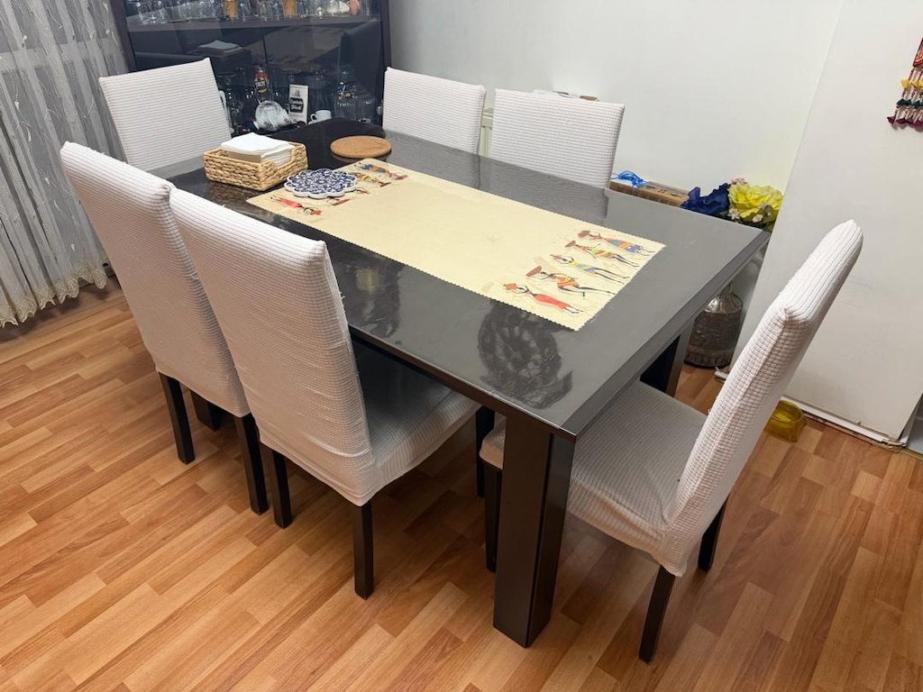 Yemek Masası 6 Sandalye Konsol Vitrin - 3