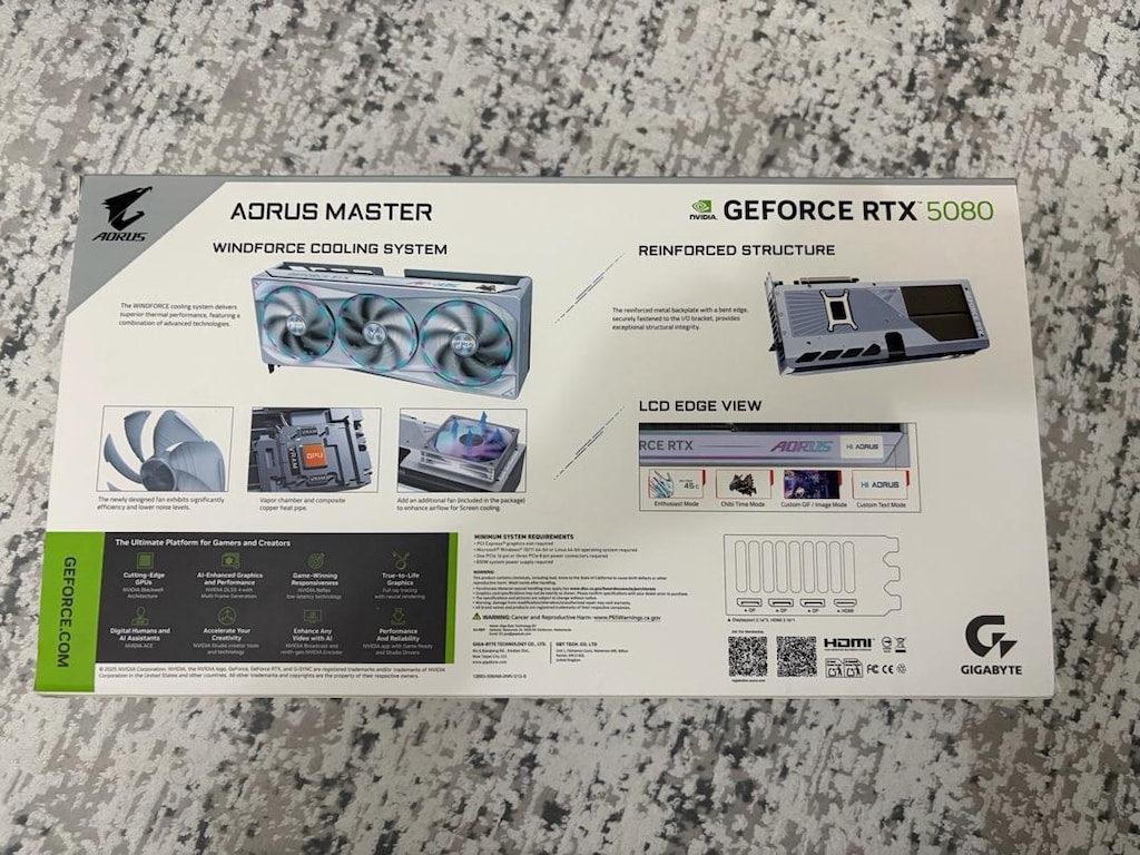 SIFIR RTX 5080 GİGABYTE AORUS MASTER WHİTE BEYAZ EKRAN KARTI - 2