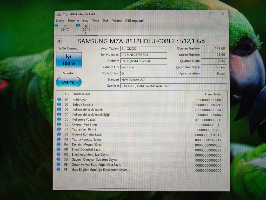 SAMSUNG PM9C1A 512 GB 2242 M.2 SSD - 6,100MB/s - 5,200MB/s - 3