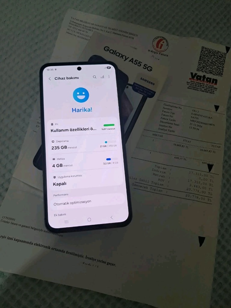 SIFIRDAN FARKSIZ YURTİÇİ 3AY GARANTİLİ 256GB 8RAM SAMSUNG A55 5G - 4