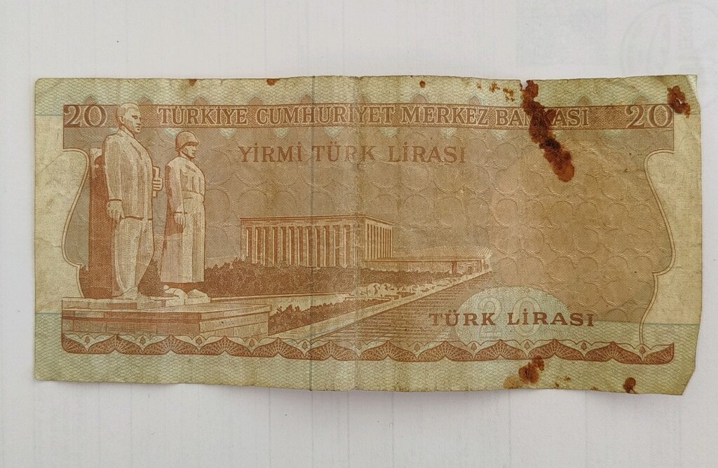 eski banknot koleksiyonluk 20 lira Merzifonda - 2