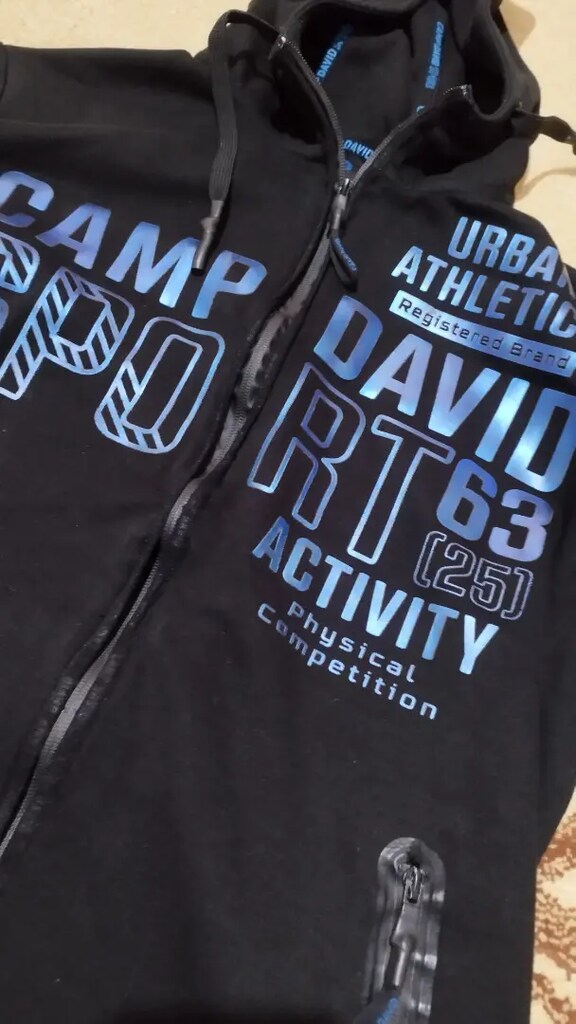 #CampDavid marka kapişonlu pamuklu sweat mont..Bu tipten çok var..Mavi - 2