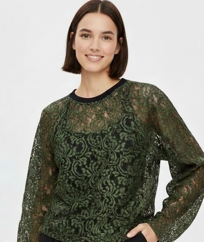 ZARA HAKİ YEŞİLK FULL DANTEL BLUZ TUNİK S M h&m ipekyol mango