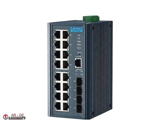 ADVANTECH EKI-7720G-4F-AE 20 port Full Gigabit 16 Gigabit