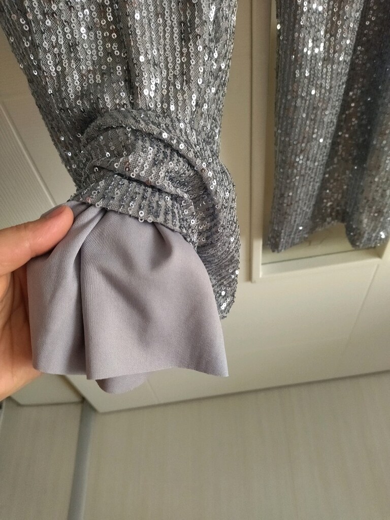 m beden uyumlu pul payet pantolon - 6