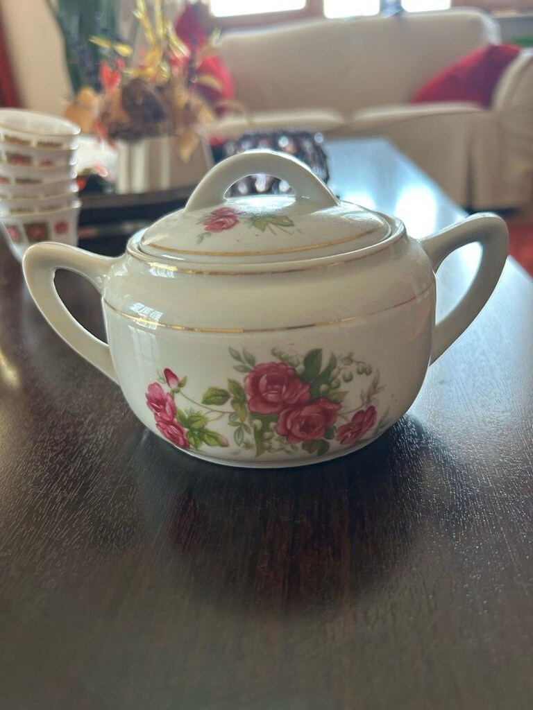 1970 ler PORSELEN ŞEKERLİK China marka antika/ vintage - 3