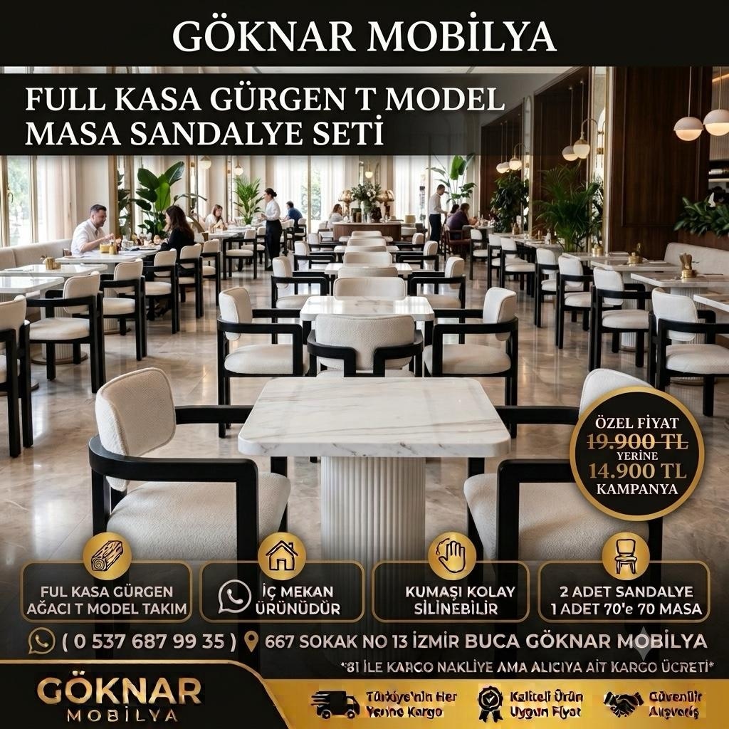 KAFE RESTORANLAR İÇİN MASA SANDALYE SETİ - 2