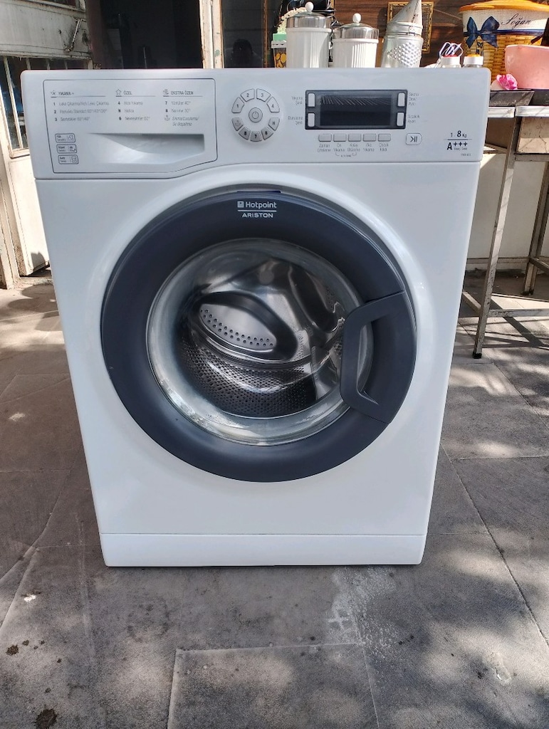 HOTPOİNT ARİSTON A ENERJİ 8 KG DİJİTAL EKRAN TEMİZ SAĞLAM ÇAMAŞIR MAKİ - 6
