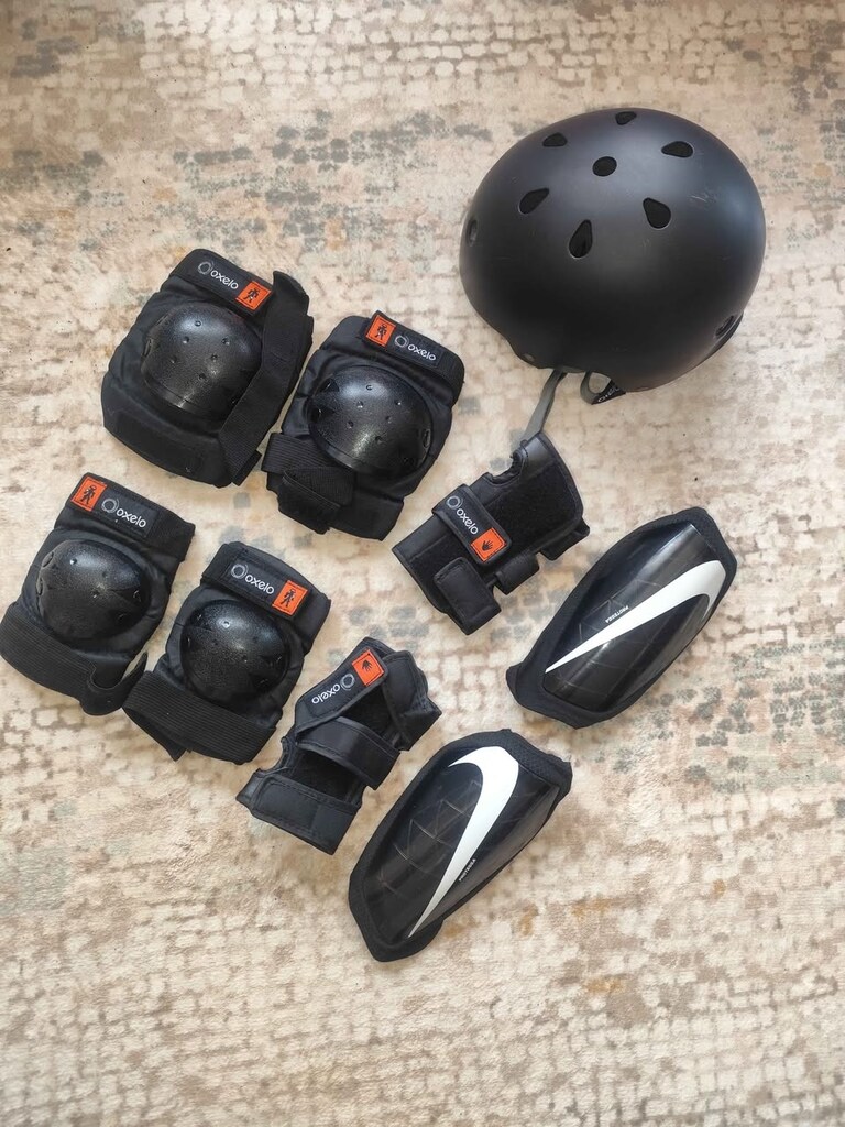 Oxelo Çocuk Paten/Kaykay Kaskı Koruma Seti (50-54 cm) + Nike Tekmelik - 5