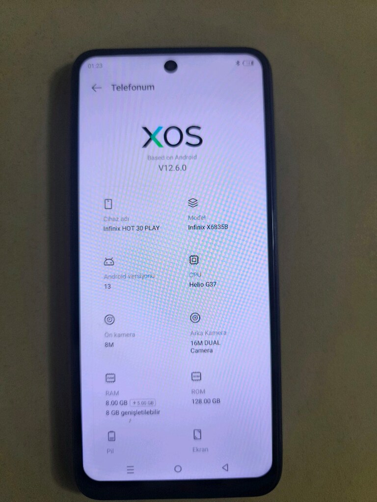 İNFİNİX HOT 30 PLAY NFC 128 GB HAFIZA 8+5 GB RAM - 9