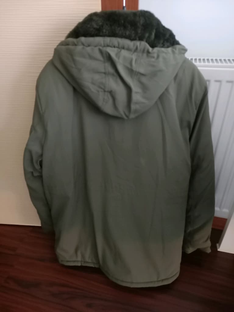 erkek haki yeşil parka - 3