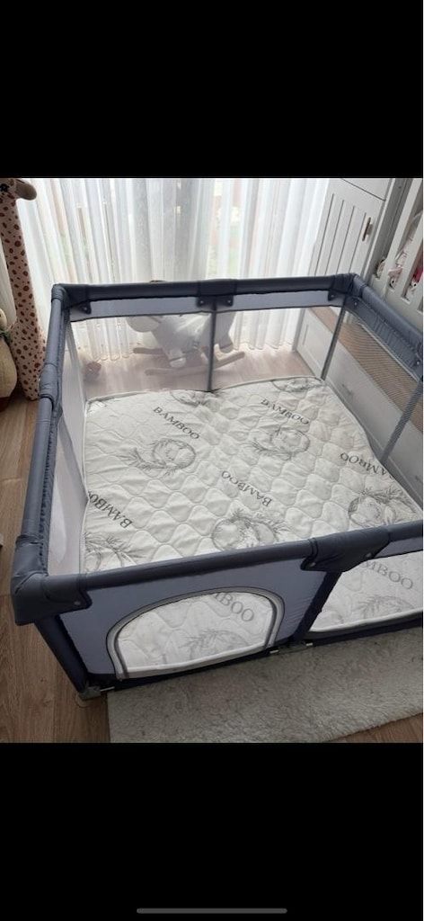 Elele Parma 2in1 Oyun Parkı ve Oyun Matı Halısı Koyu Gri 125 × 125 cm - 2