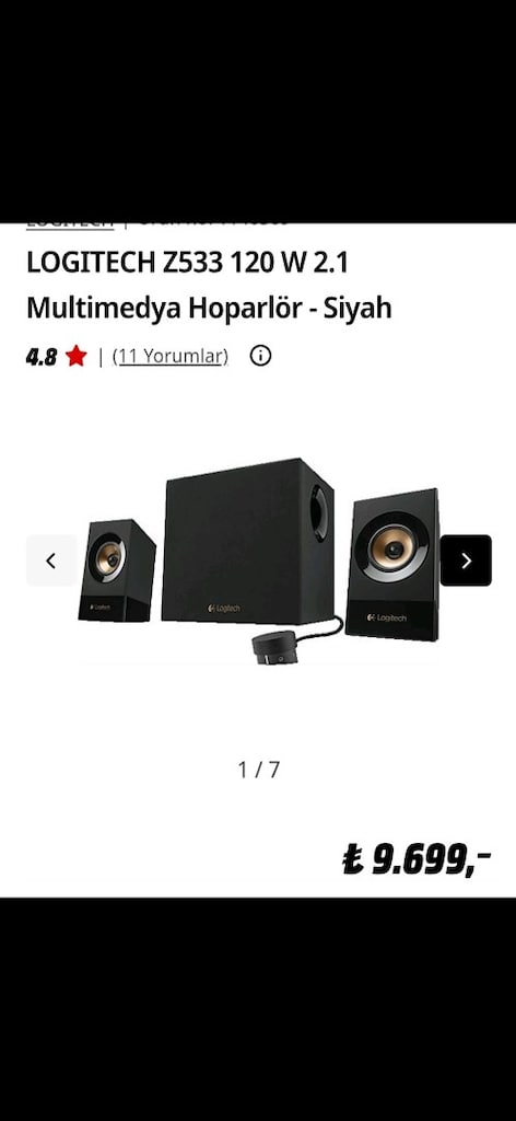 Logitech Z533 2+1 120W Hoparlör Siyah - 2