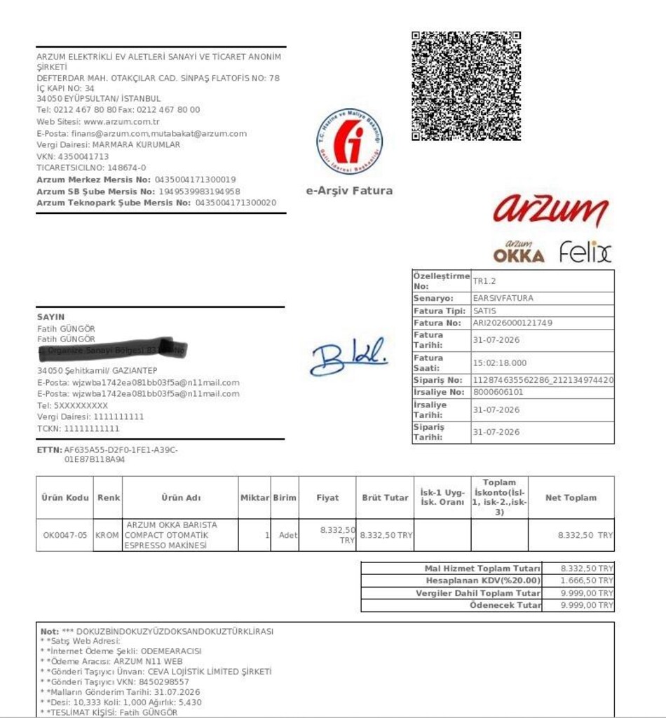 Arzum Okka Barista espresso makinası - 12