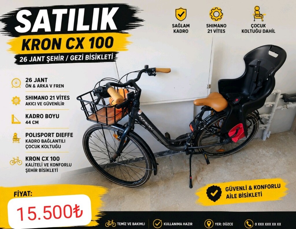 kron cx 100 26 jant şehir gezi bisikleti - 2