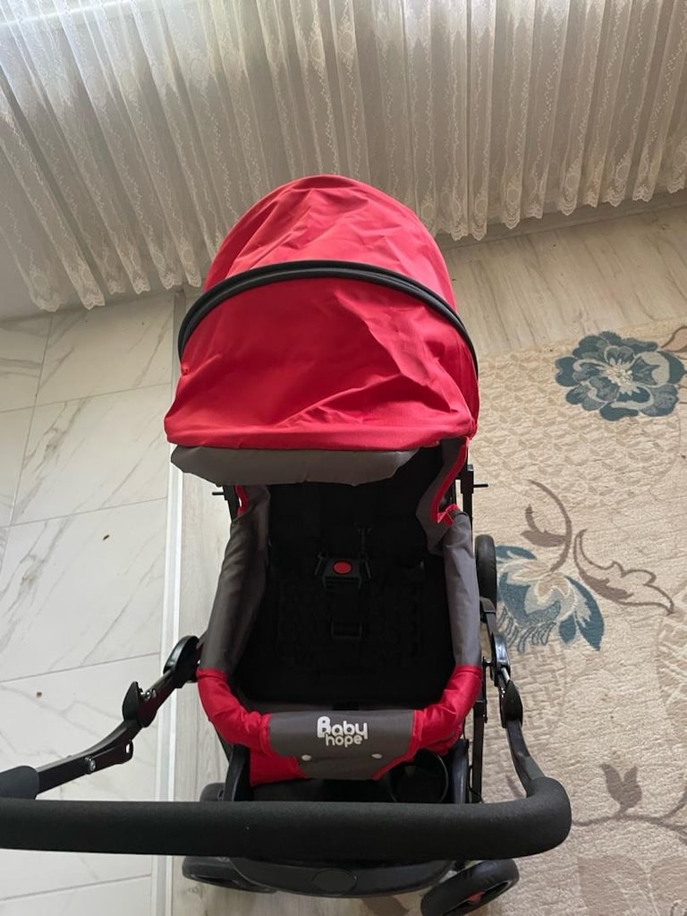 Sıfır BABY HOPE Kırmızı bebek Arabası - 3