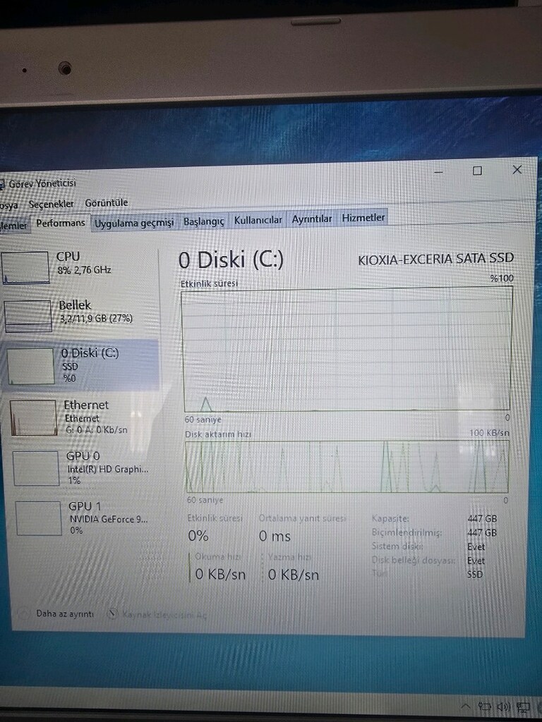 ASUS K555U 480 GB KIOXIA Exceria SSD takılı - 10