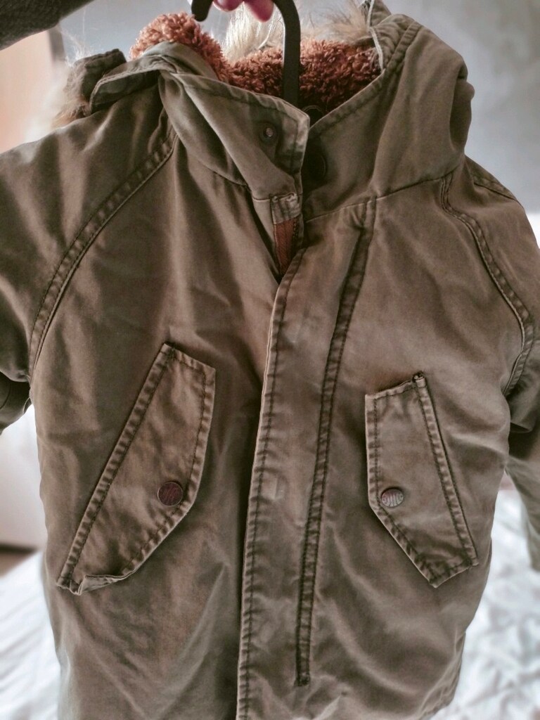 Zara BabyBoy İçi Peluşlu Yeşil Parka (18-24 Ay / 92 cm)