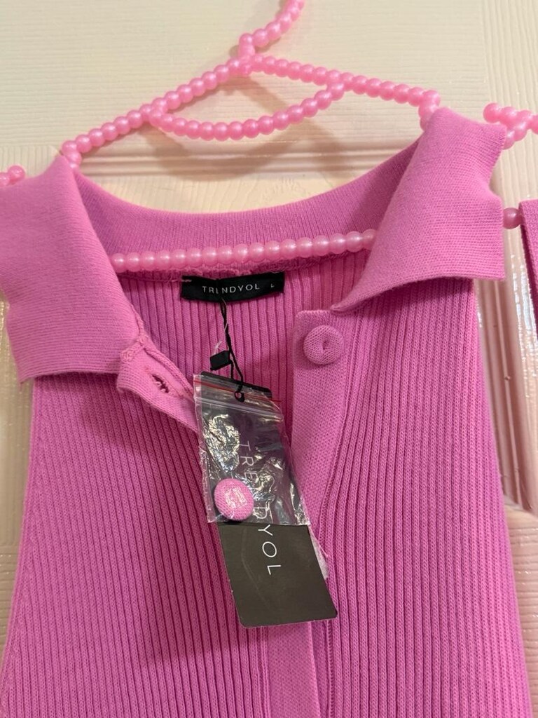 Pembe elbise triko - 3