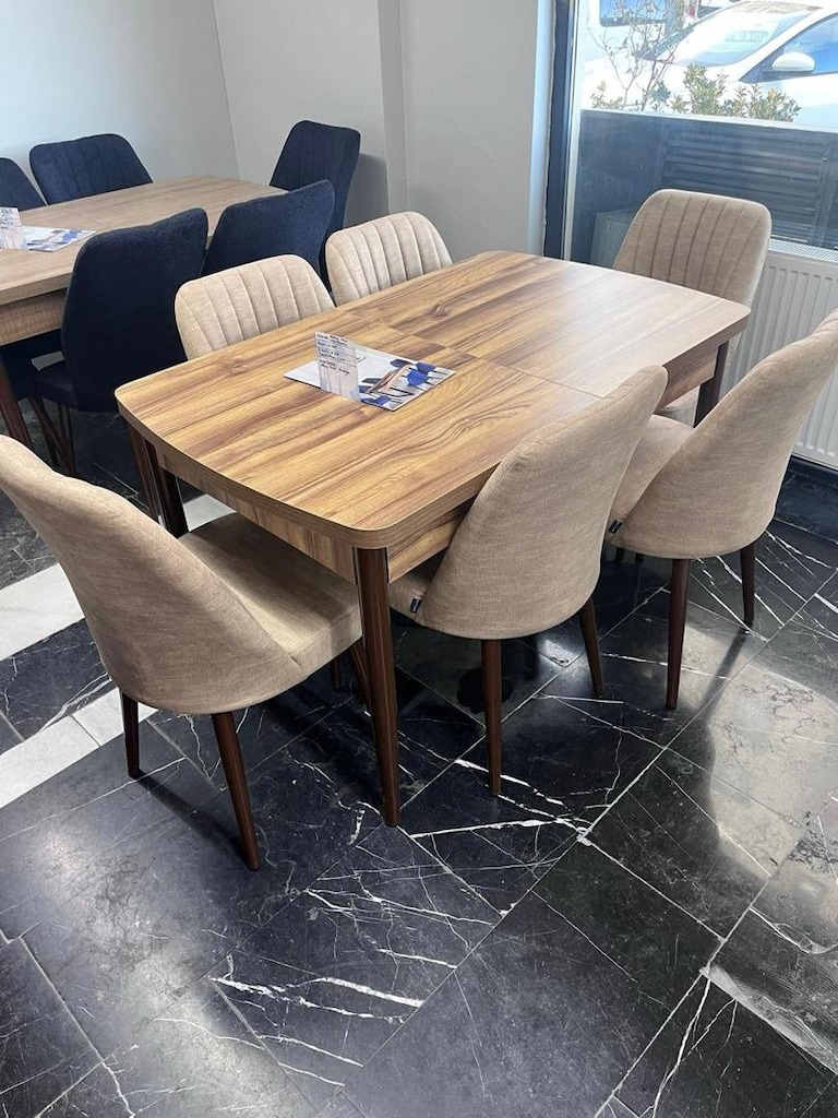 yemek masası açılır 6 sandalye - 4