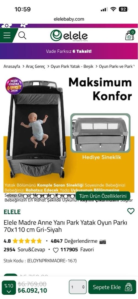 elele madre anne yanı park yatak+ortopedik yatak - 4