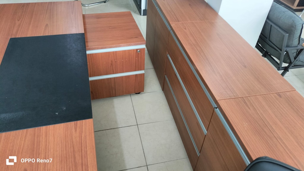 DEKOR BÜRO MOBİLYALARI 220X100 MÜDÜR MASA TAKIMI İKİNCİ EL - 4