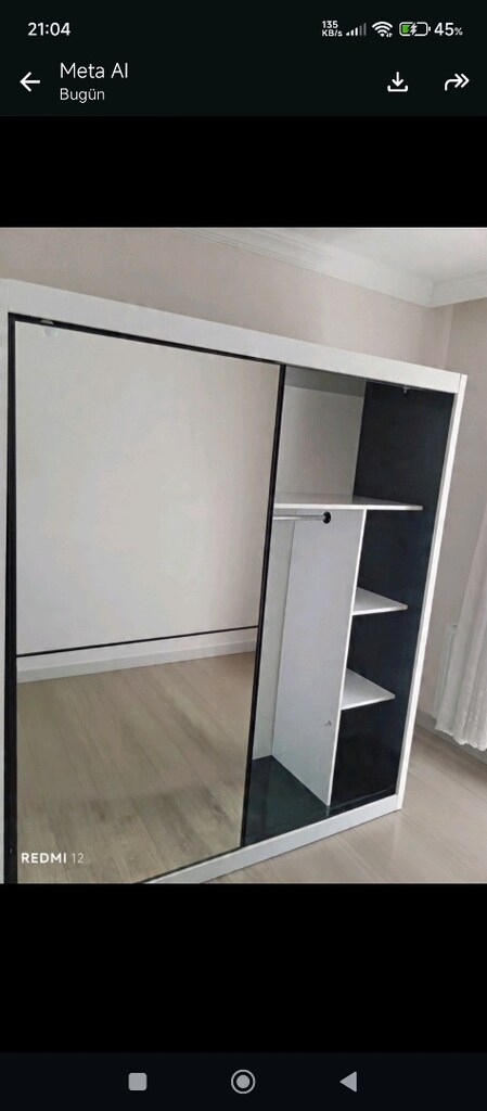 sürgü kapılı yatak odası dolabı 3 çekmeceli şifoniyer ve 2 adet komodi - 2