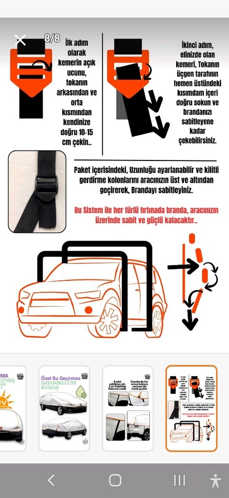branda otomobil hulcar ,Güneş, dolu kalın elyaflı. - 2