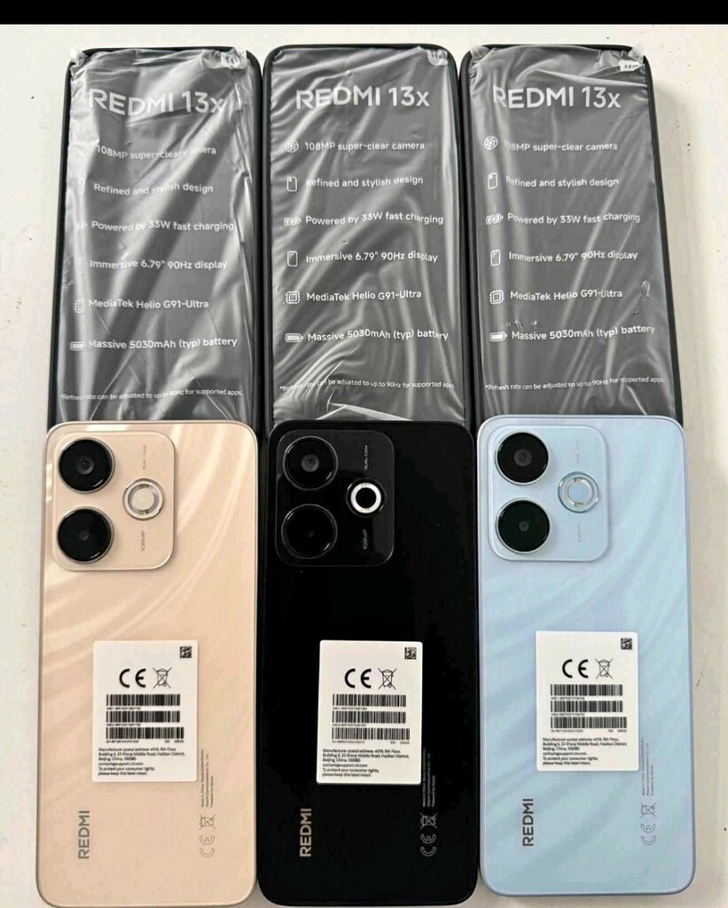 redmi 13X sıfır cihaz renkleri mevcut 256 GB hafıza 8 4 ram global - 2