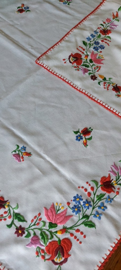 ANTIKA AVRUPA NAKIS MACAR ORTU 86CM BOL BIBERLI VE CİCEKLER TEMA SİFİR - 4