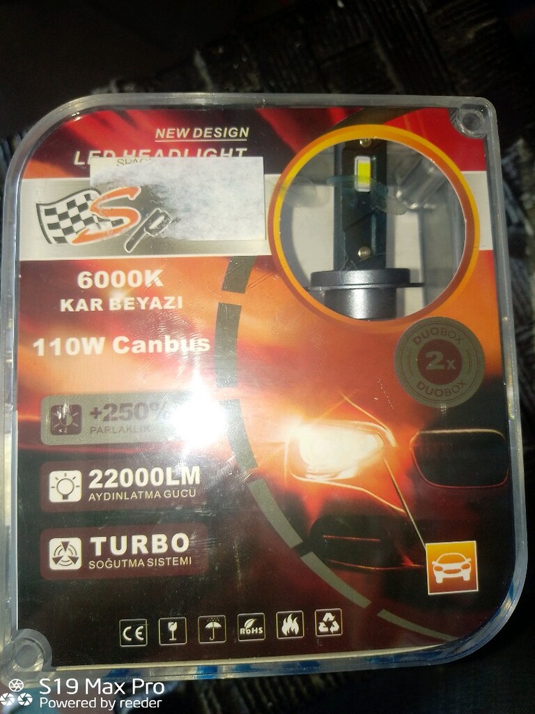 H7 LED zenon beyaz ışık 22000 lumen - 2