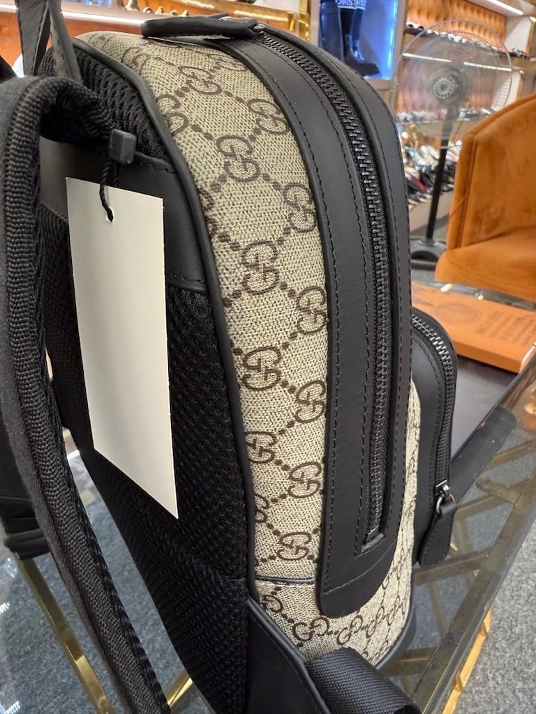 Gucci Sırt Çantası Bej Kahverengi Desen - 4