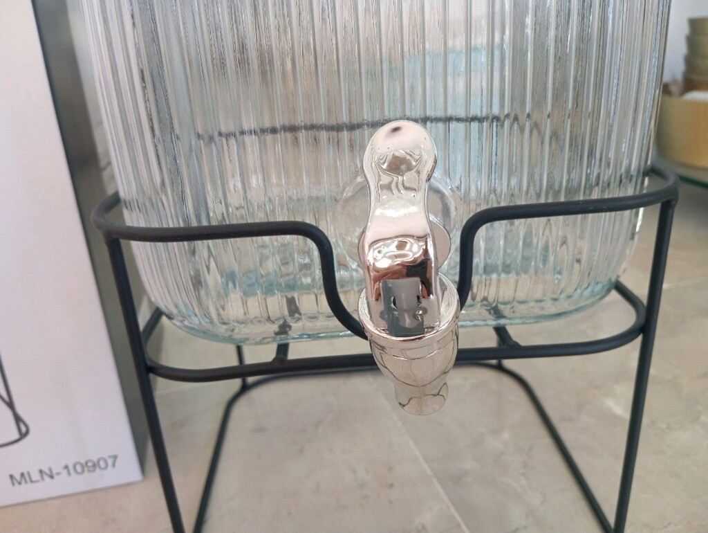 8 litre metal ayaklı cam şerbetlik - 6