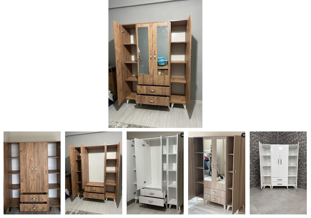 4 kapaklı elbise dolabı iprwnjlhfh - 6