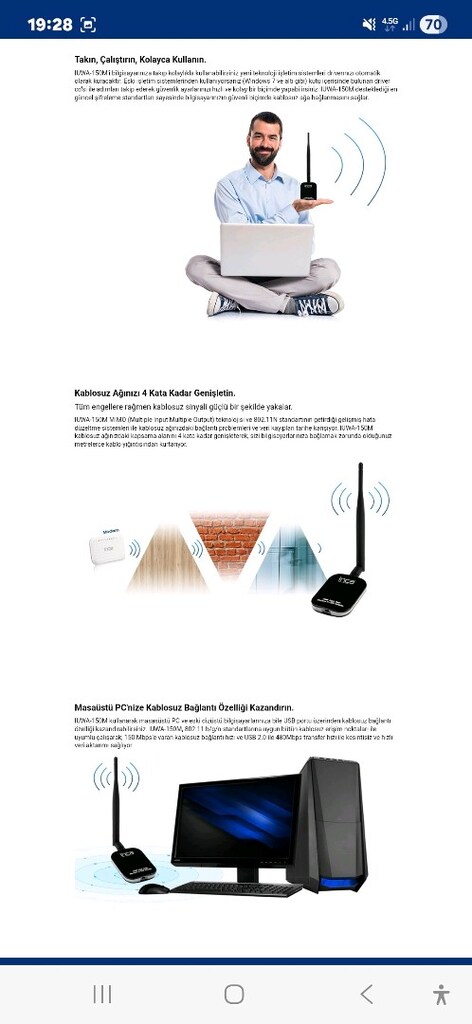 wireless inca 150M usb adaptör - 7