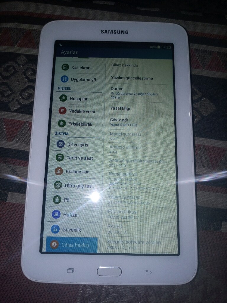Samsung SMT 113 7 inç sıfır gibi tertemiz tablet - 7