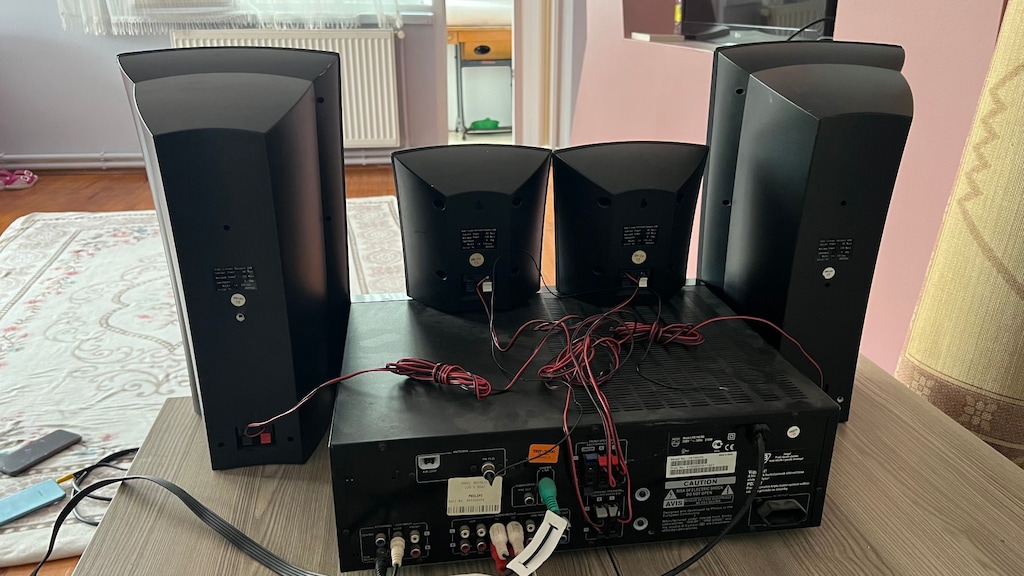 PHILIPS FR 740 SURROUND SES SİSTEMİ + DVD + 4 ADET HOPARLÖR - 9