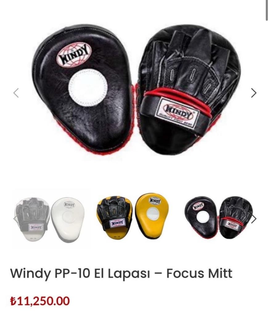 Windy marka PP-10 model antrenman el lapalarıdır