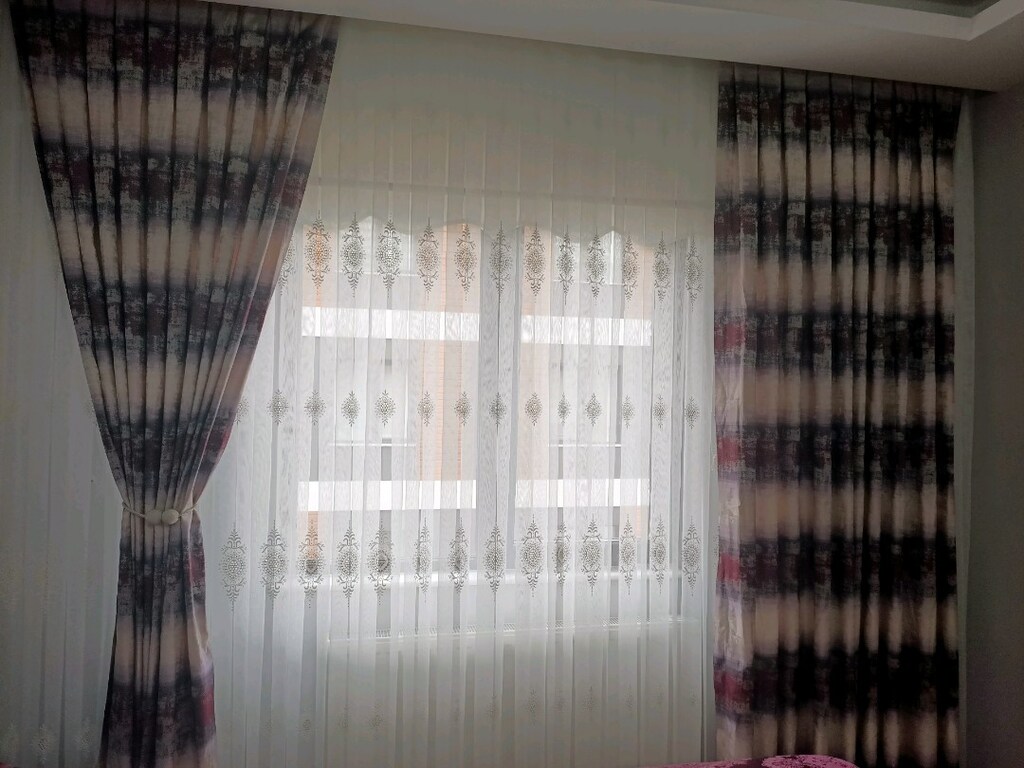 ikili sıfır fon perde üst pile 97cm uzunluk ölçüsü 276cm - 2