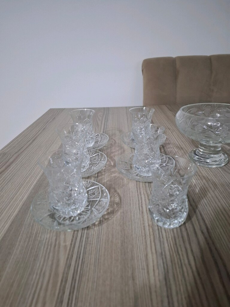 kesme kristal çay bardağı - 3